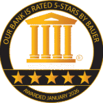 Our Bank is Rated 5-Stars by Bauer